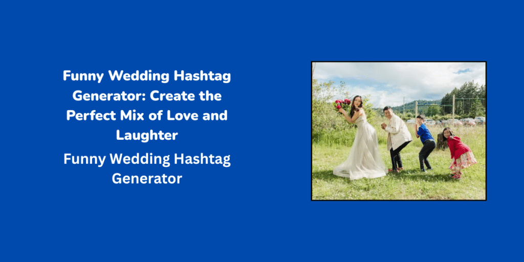 Funny Wedding Hashtag Generator: Create the Perfect Mix of Love and Laughter